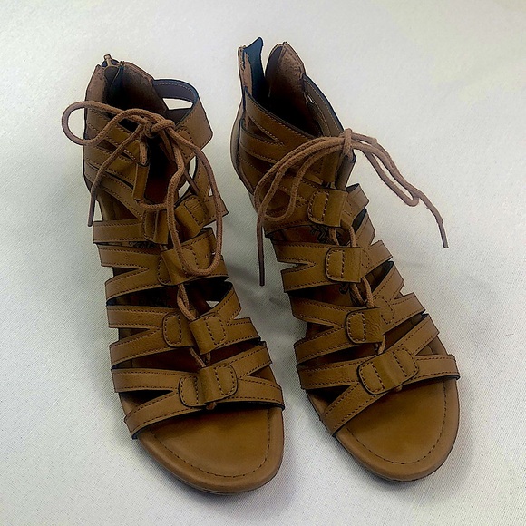 Brown Gladiator Style Sandals - Picture 1 of 6